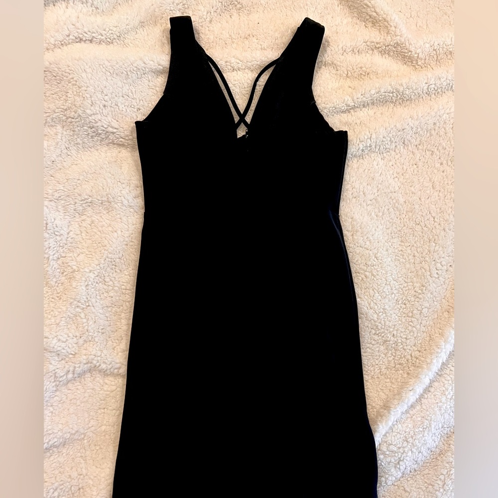 Zinga Black Mini Dress cross corset detail size small/Medium